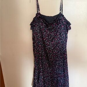 J. Crew Silk Navy Floral Dress- size 20